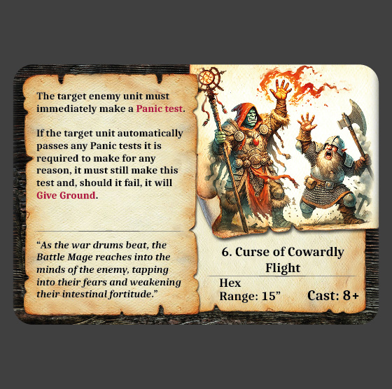 Battle 6. curse of cowardly flight