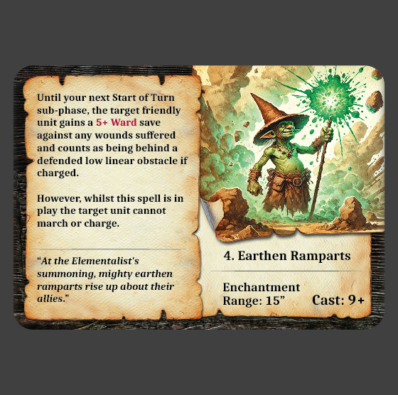 Elementalism 4. earthen ramparts