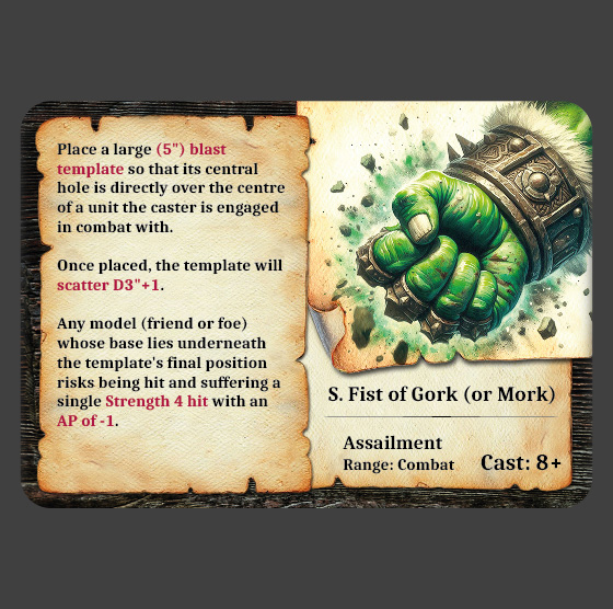 Waaagh! s. fist of gork (or mork)